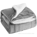 Lilac Double-Sided Super Soft Luxurious Plush Sherpa blanket